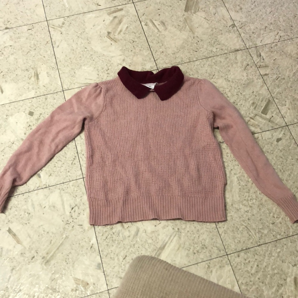 Cropped Magenta and Pink Sweater